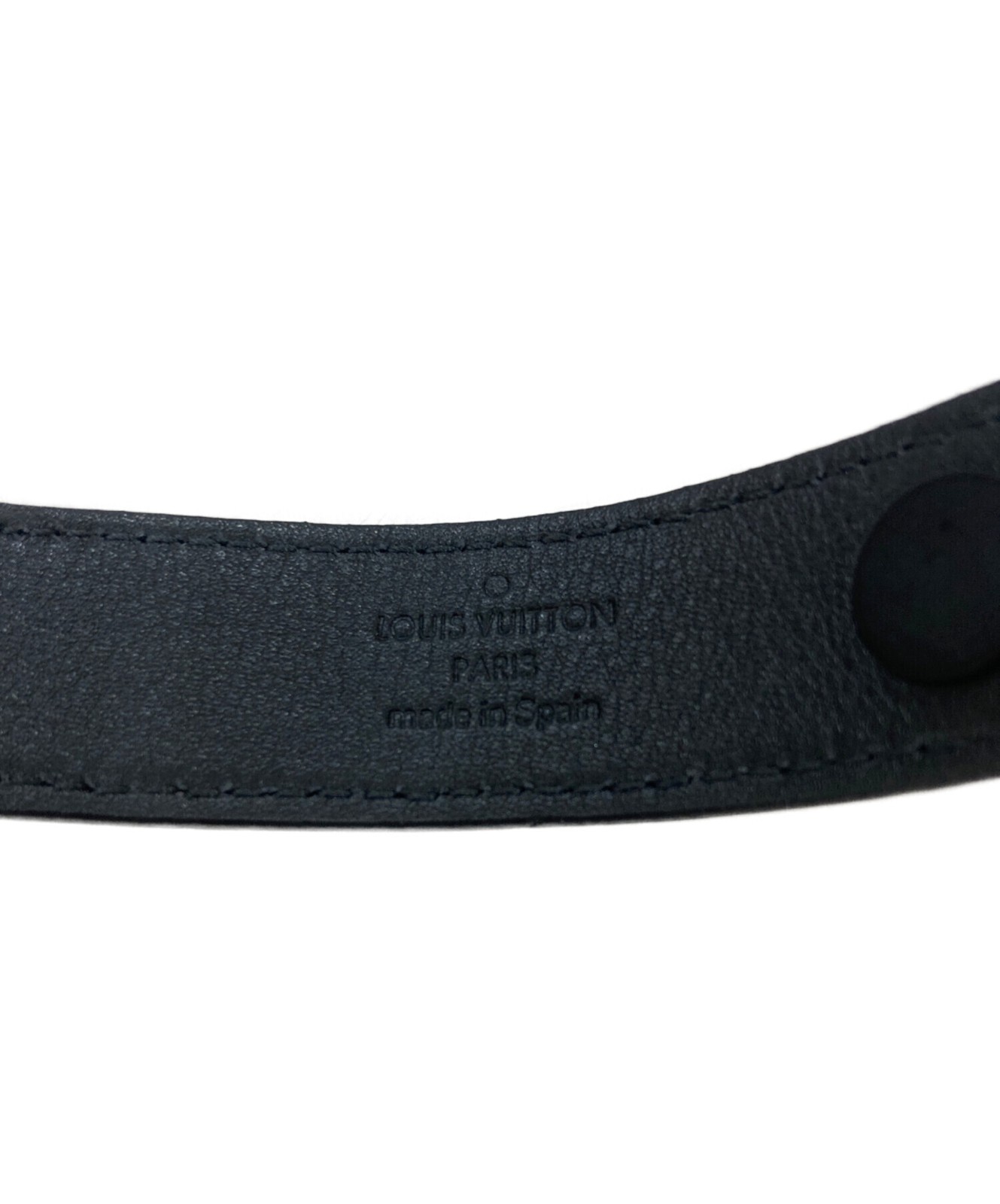 Louis Vuitton Black Brassle Hockenheim Men’s Bracelet M6547 18cm Rubber