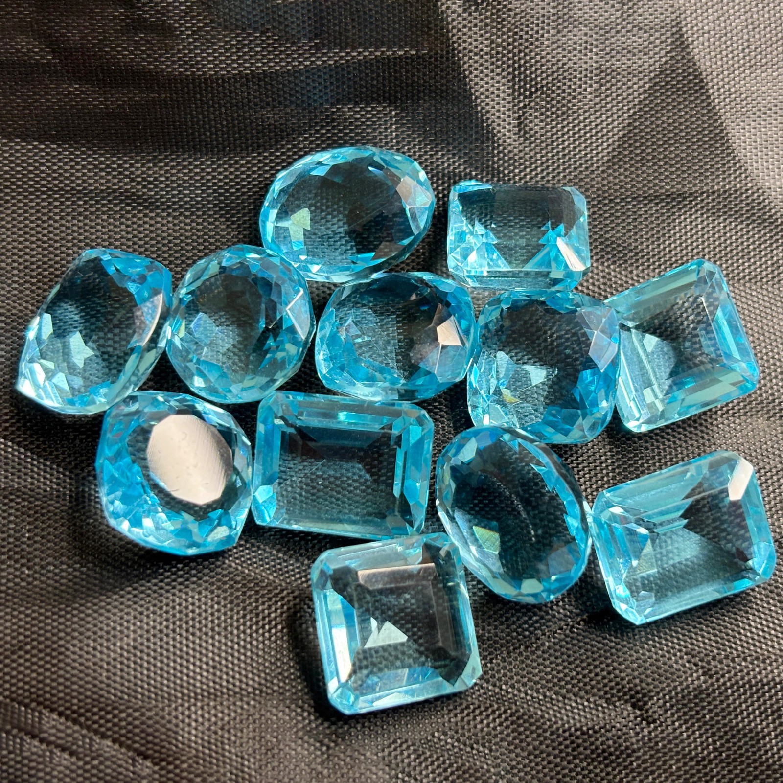CERTIFIED 100 Ct Natural Blue Aquamarine Mix Shape Rare Mix Lot Loose Gemstone
