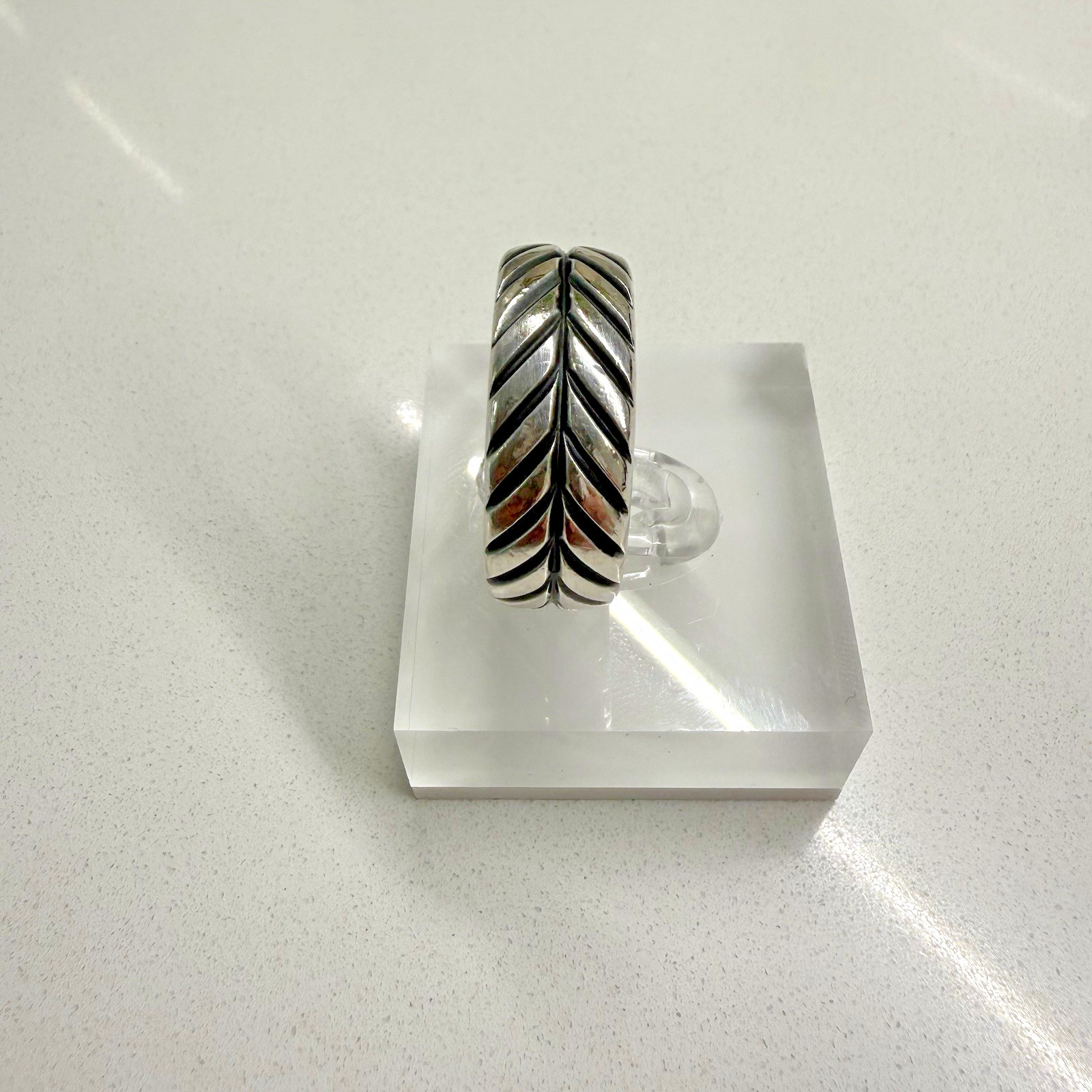 DAVID YURMAN Sterling Silver Chevron Band Ring