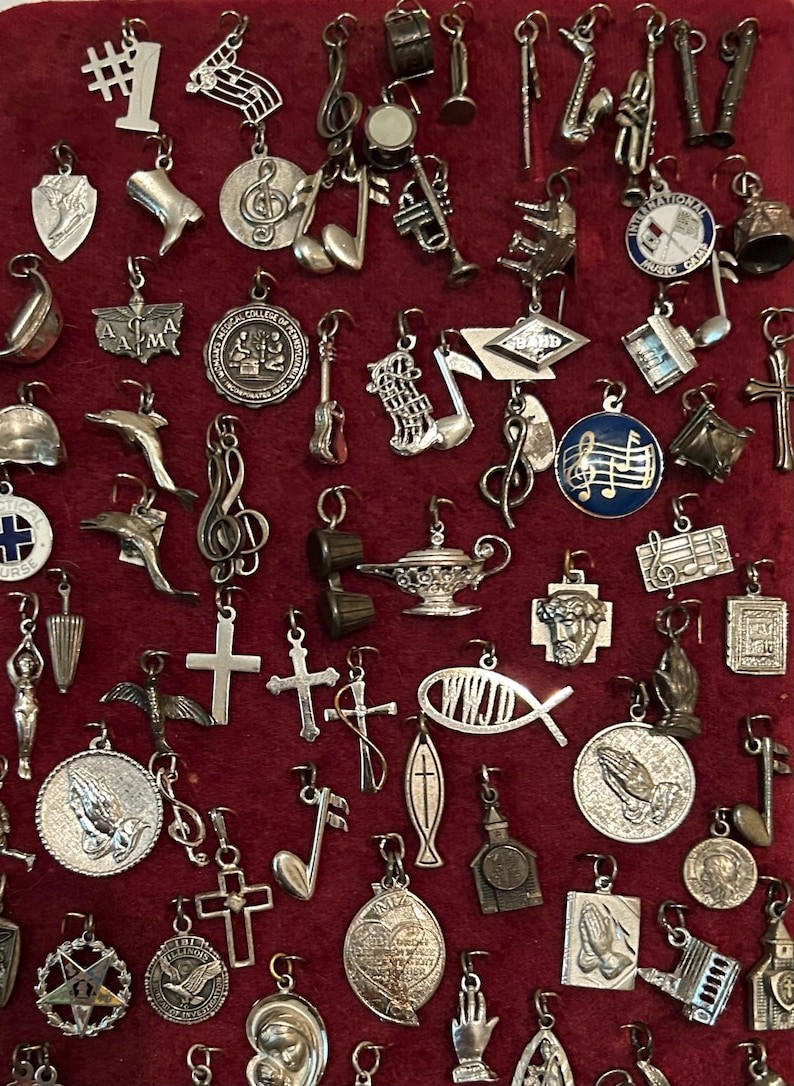 Travel Charms Sterling silver 1950s to 1970s Vintage Charms Sold Separately