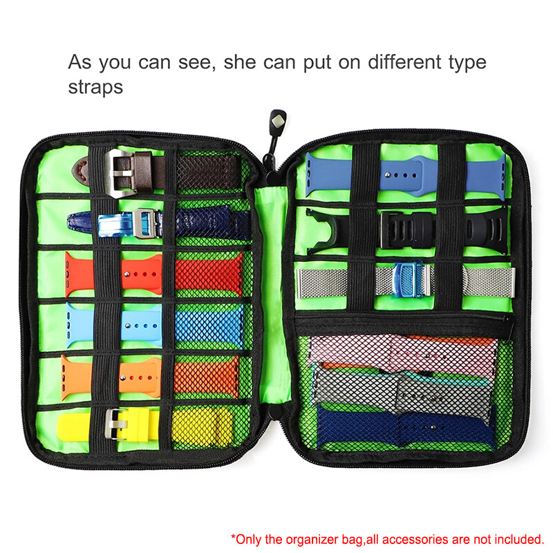 Portable Watch Strap Band Storage Pouch Travel Bag Case For Apple Watch Samsung