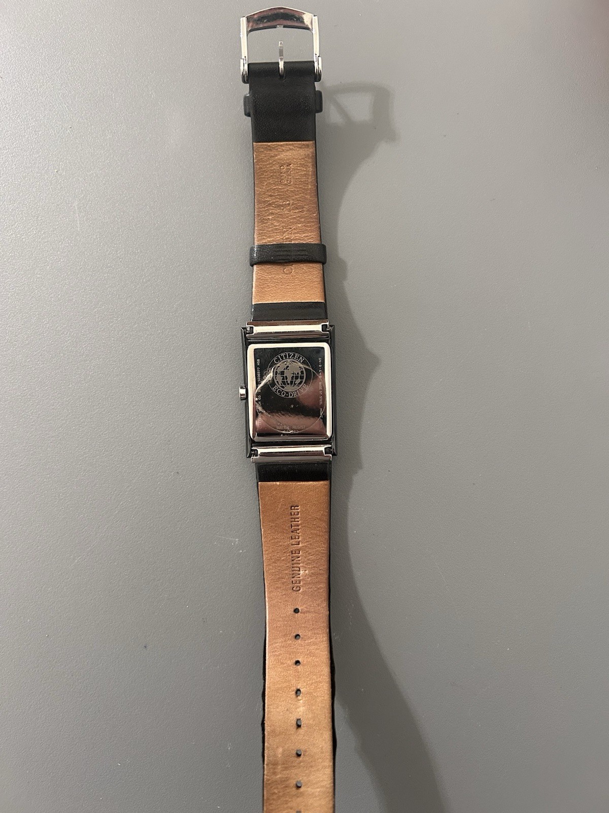 Citizen Eco-Drive Rectangle Men’s Watch Black Dial 26mm