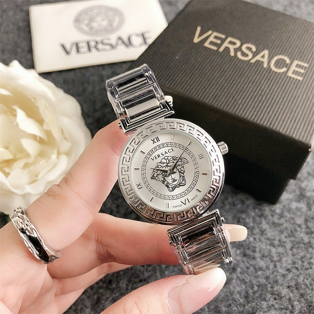 Versace Women’s Elegant Quartz Watch – 32mm Dial, Alloy Band with Box
