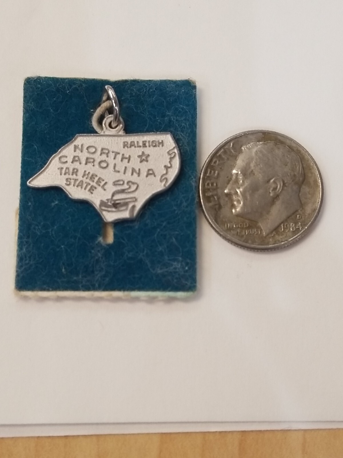 Vintage Sterling Silver State Map Charm, SELECT From 16 different States NOS