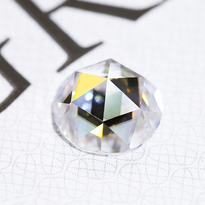 2-12mm Round Shape Flat Rose Cut Moissanite Loose Stone D Color VVS1 Gemstones