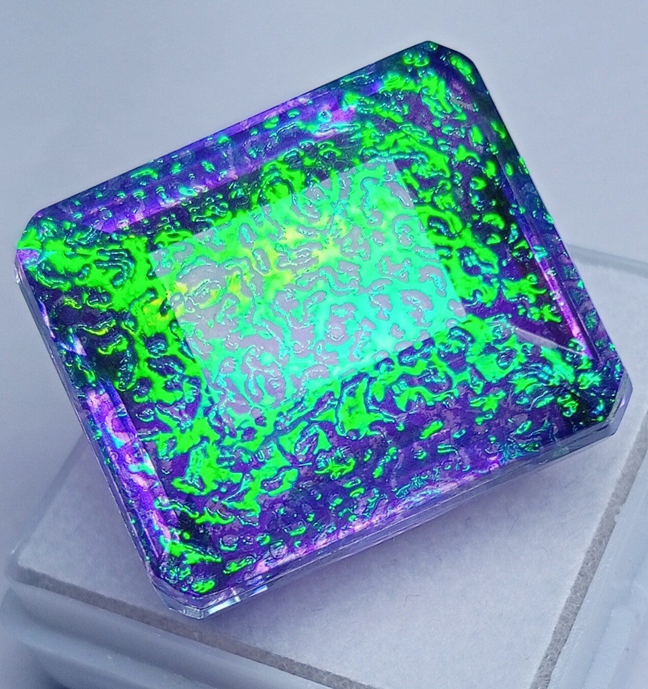 Emerald Cut Natural Monarch Fire Opal Certified 50+ Ct Loose Gemstone