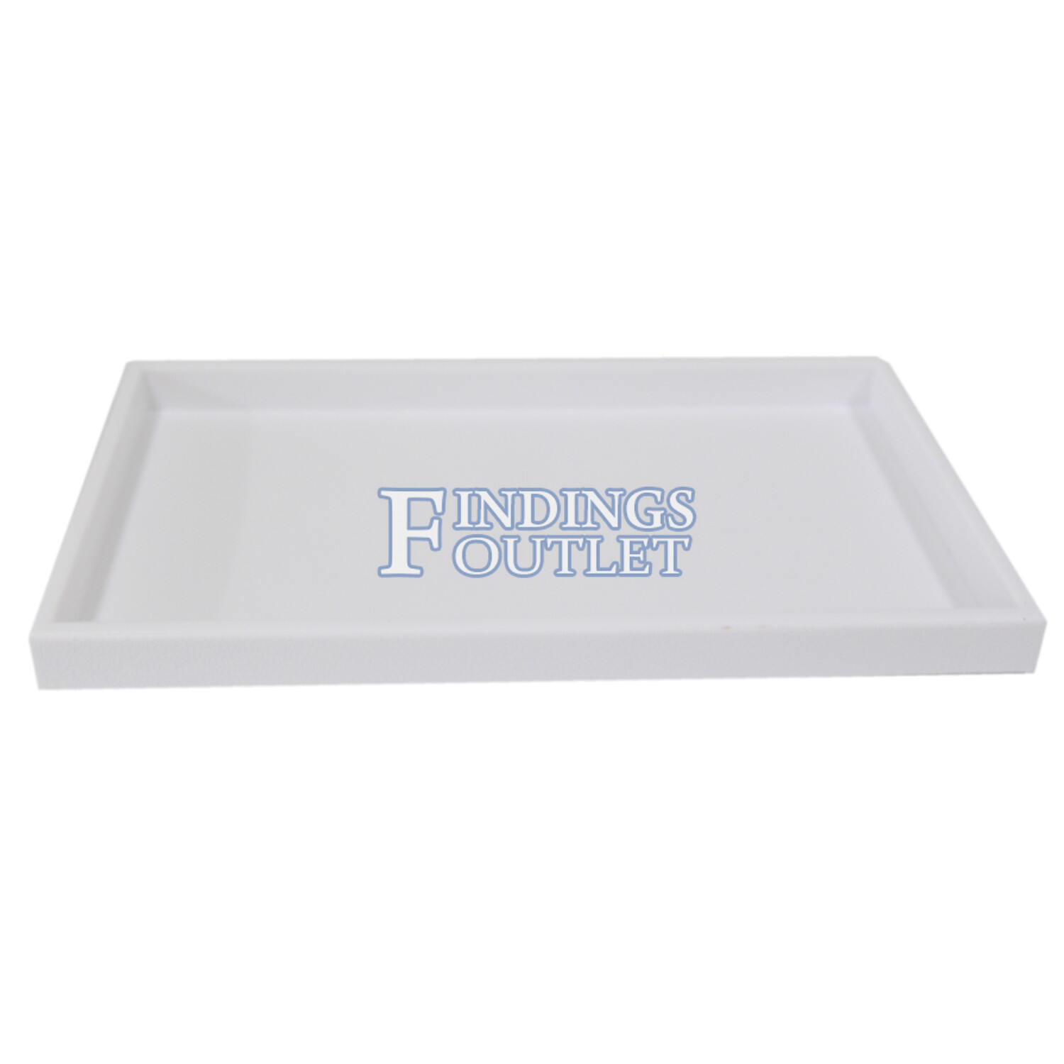 White Plastic Tray Full Size Stackable Tray For Jewelry Rings Chains Bracelets
