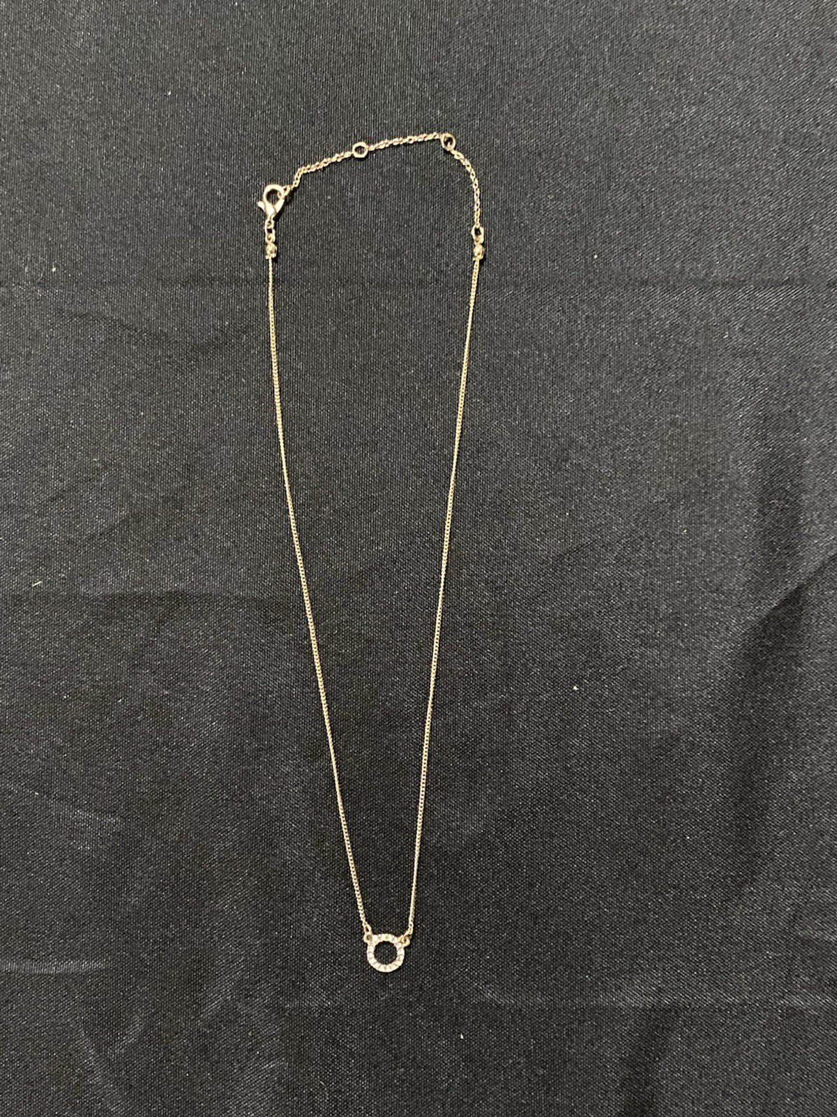 Gold Tone Cable Chain Necklace, Metal Material, Lobster Clasp