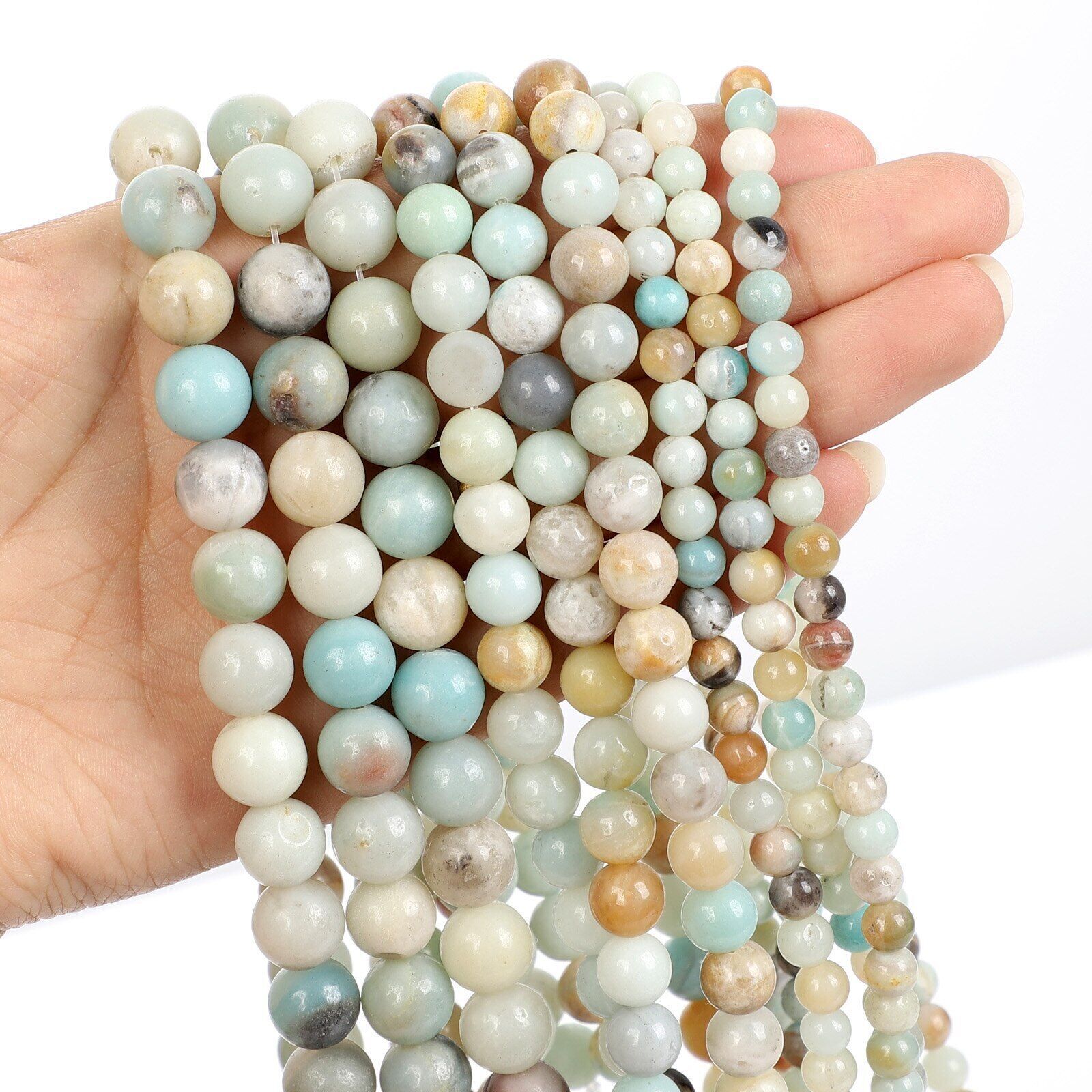 Natural Gemstone Round Spacer Loose Beads Jewelry Making 4mm 6mm 8mm 10mm 12mm