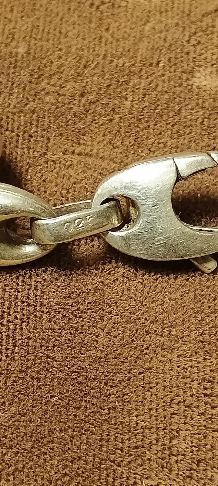 Vintage Solid .925 Sterling Silver Puffed Mariner Link Chain Necklace 39.66G
