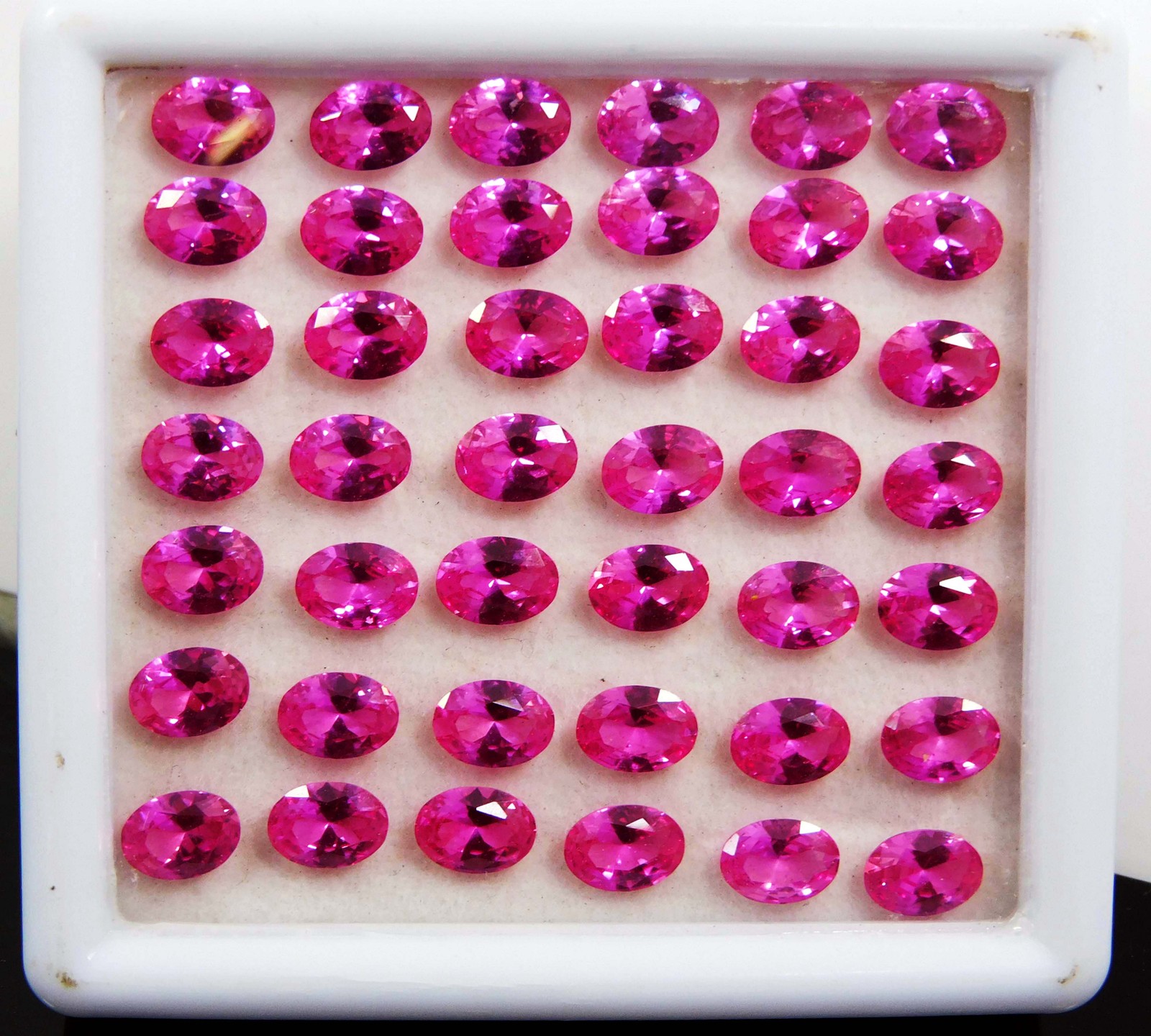 AAA 7×5 MM Natural Ceylon Pink Sapphire Loose Oval Gemstone Cut Lot 20 Pcs