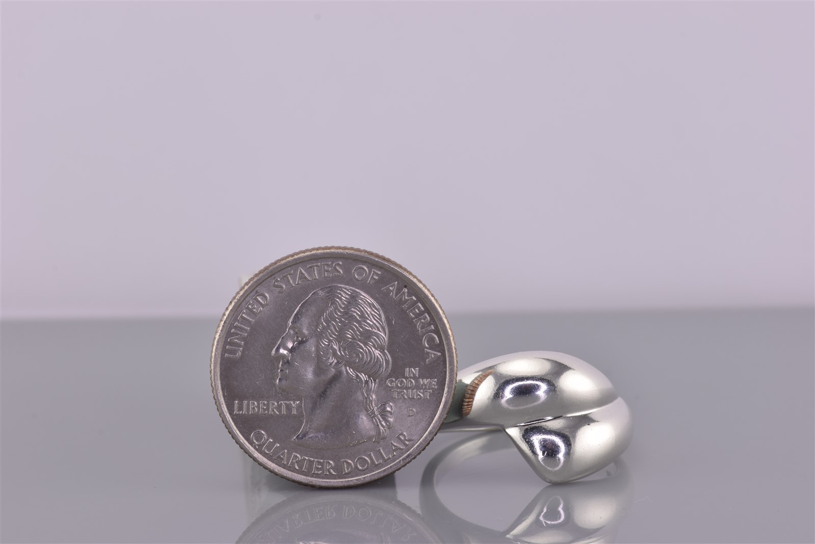 Sterling Silver 13mm Polished Puffy Smooth Bypass Classic Band Ring 925 Sz: 7.5