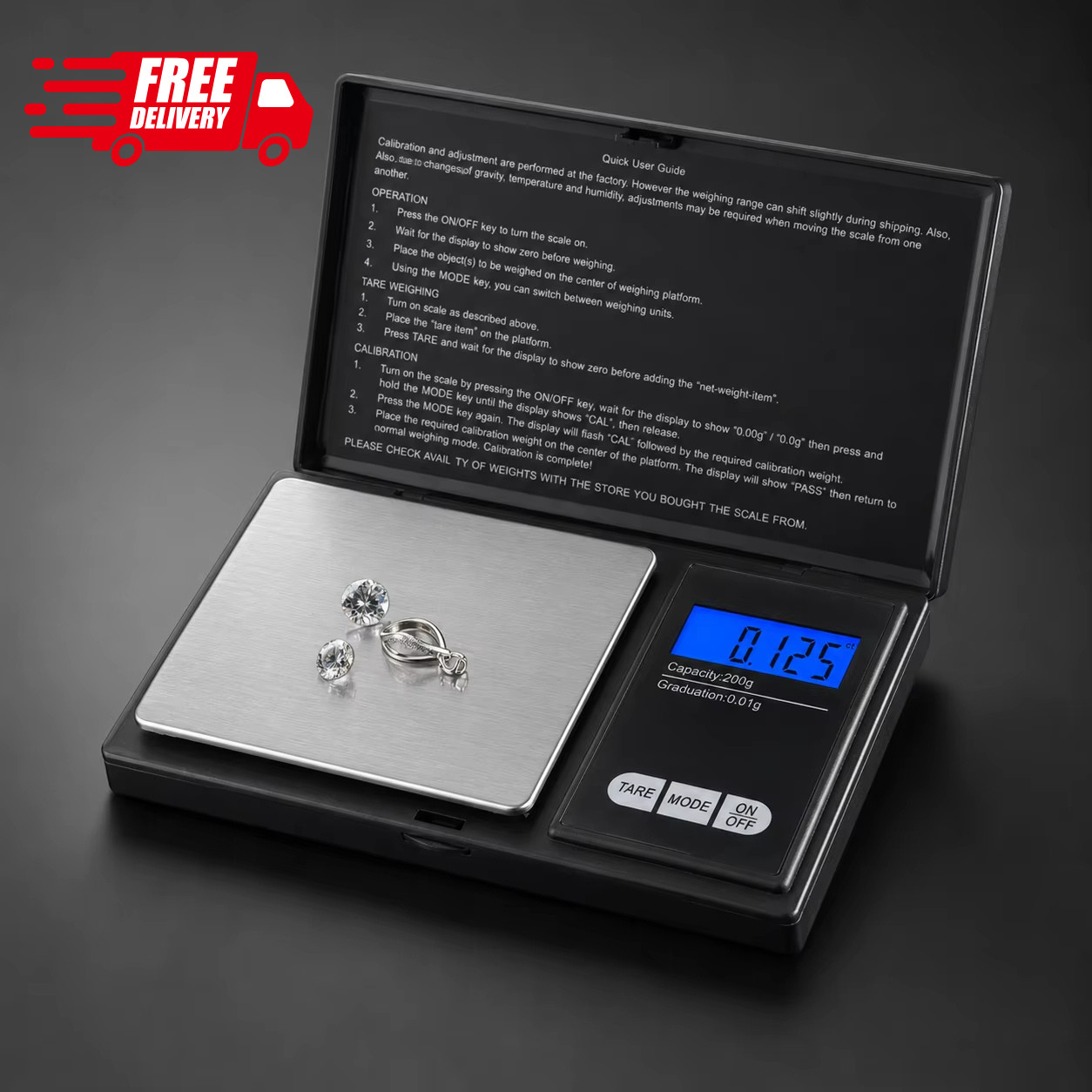 Mini Precision Digital Gram Scale Electronic Pocket Scale 200g 500g 1000g