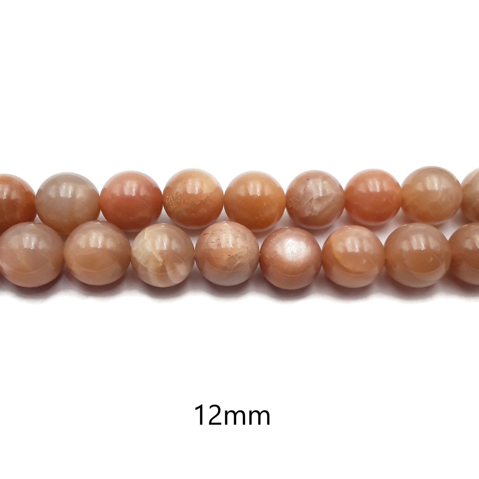 High Grade Peach Moonstone Smooth Round Beads 6mm 8mm 10mm 12mm 15.5″ Strand
