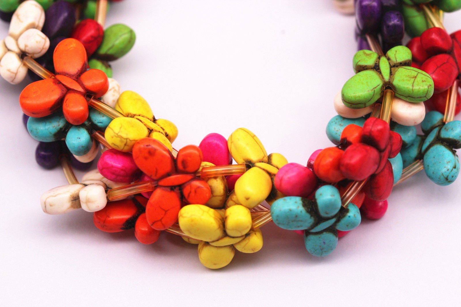 Multi-Color Howlite Turquoise Butterfly Beads 15x20mm 15.5″ Strand