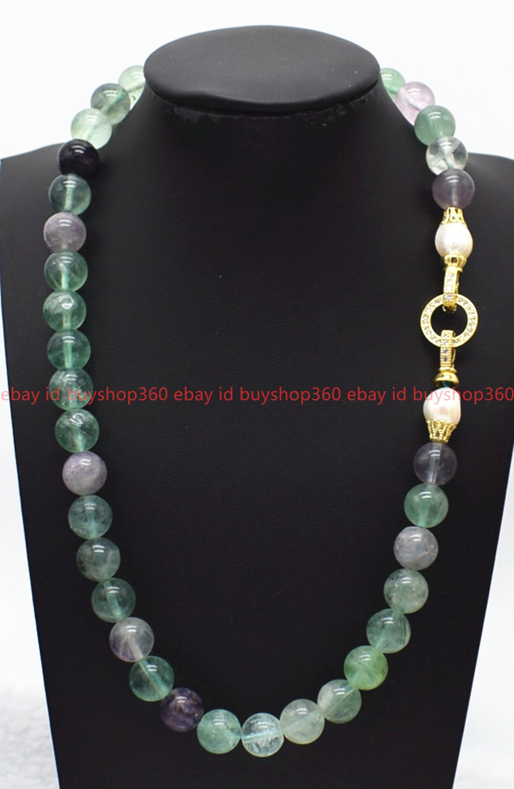 Natural 8/10mm Multicolor Fluorite Baroque Pearl Gemstone Beads Necklace 16-28in