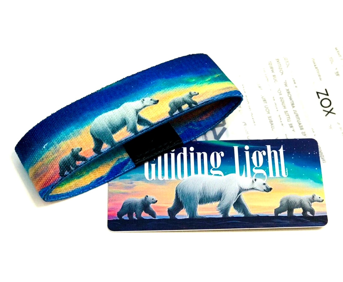 ZOX *GUIDING LIGHT* Silver Strap NIP band w/Card You Choose Size NIP POLAR BEARS