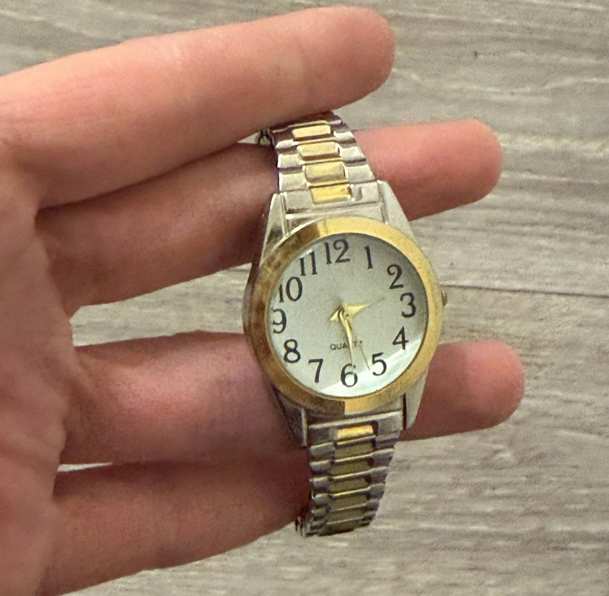 Quartz Analog Dress Watch 36mm White Dial Gold Tone Metal Bracelet