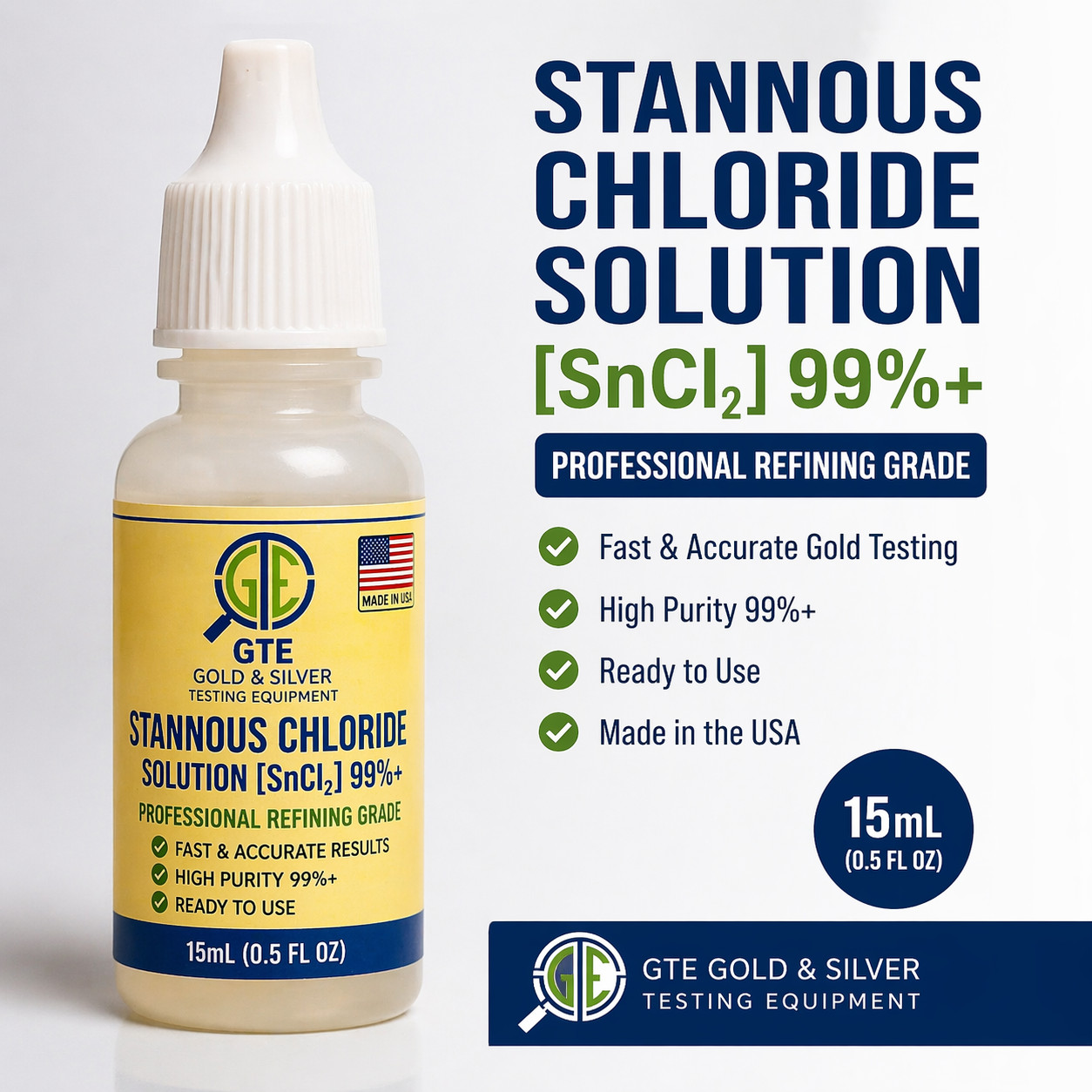 Gold Testing Kit 10K 14K 18K 22K Acids Stone Stannous Chloride Neutralizer