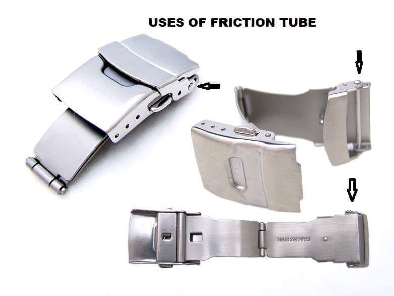 FREE SHIP 1.0MM 1.2MM PRESSURE FRICTION TUBE PIN WATCH BAND CLASP BUCKLE 7-26MM