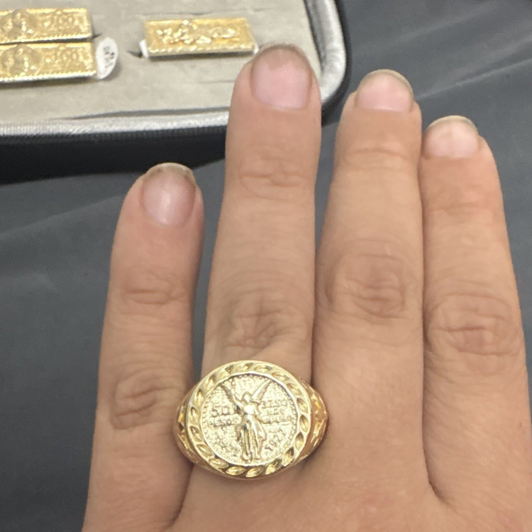 10k GOLD DIPPED CENTENARIO RING size 9
