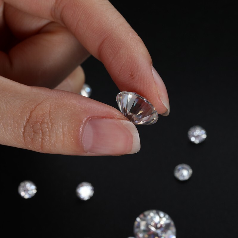 1-30ct Round Cut Loose Moissanite Stone D VVS1 Excellent Cut GRA Certificated