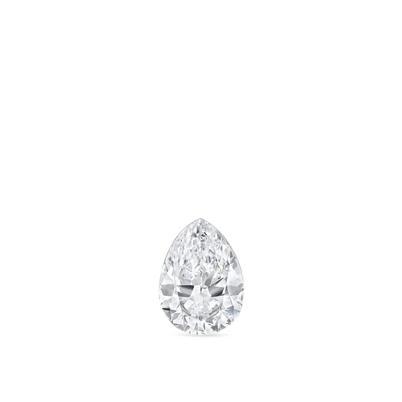 925 Sterling Silver Pear Moissanite Flat Back Helix Stud Earring