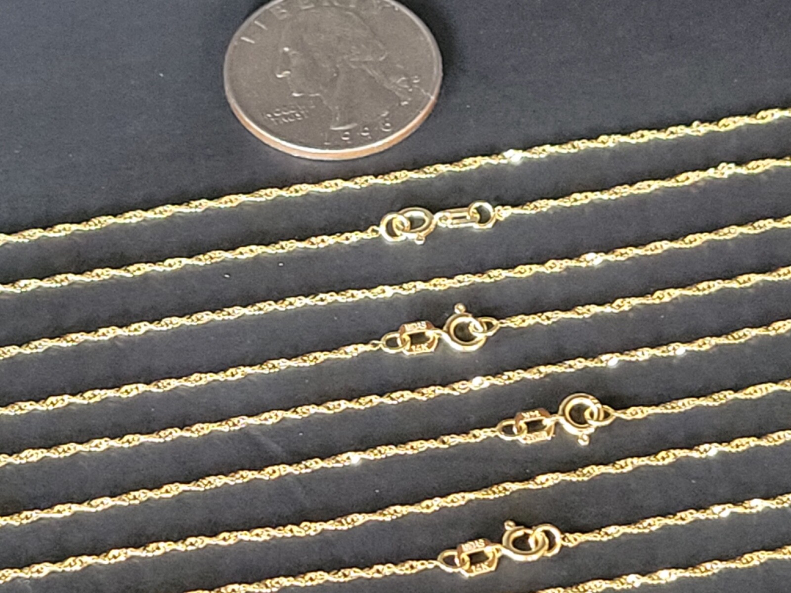 Singapore Chain 14 k Solid Yellow Gold 1.3 mm Diamond Cut Necklace 16″ – 24”
