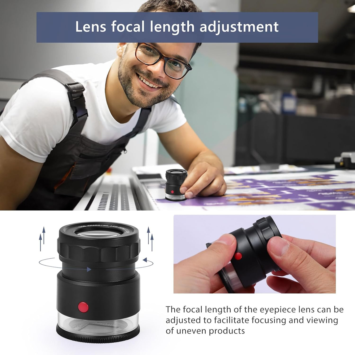 30X Loupe Magnifier Eye Loops Magnifying Glass Jewelry Coin Supplies | 30X,USB R