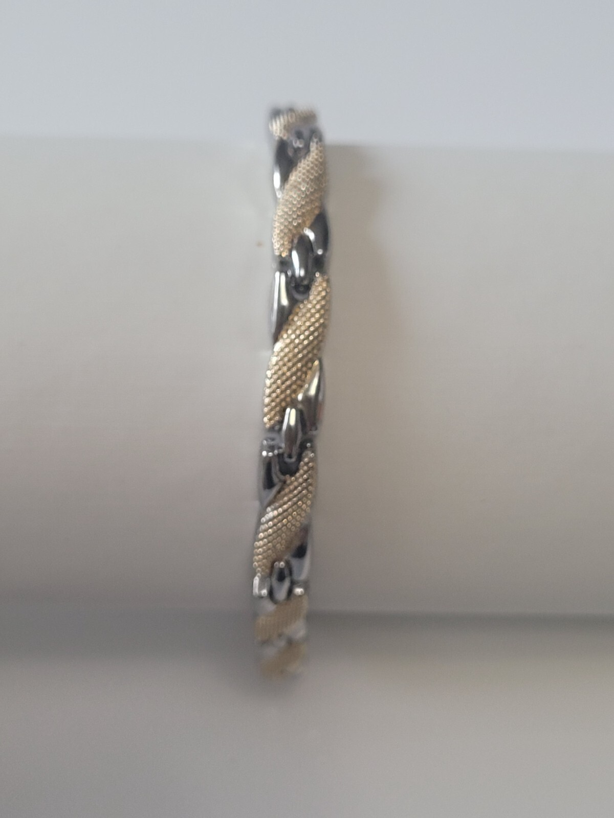 Silver & Gold Plated Magnetic Link Bracelet – Two Tone Magnetic Bracelet Small X