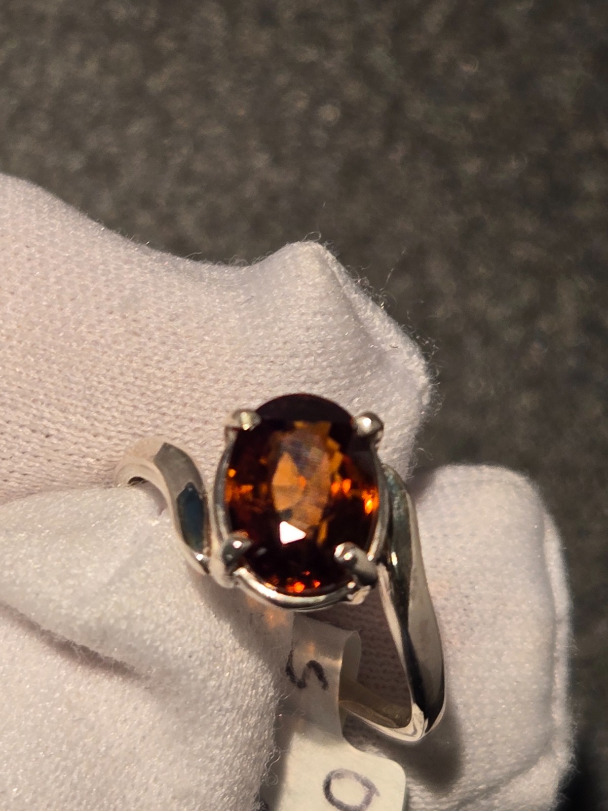 FINE IMPERIAL ZIRCON STERLING SILVER RING! 2.86CT, RICH COLOR, DEPTH, LUSTER!!