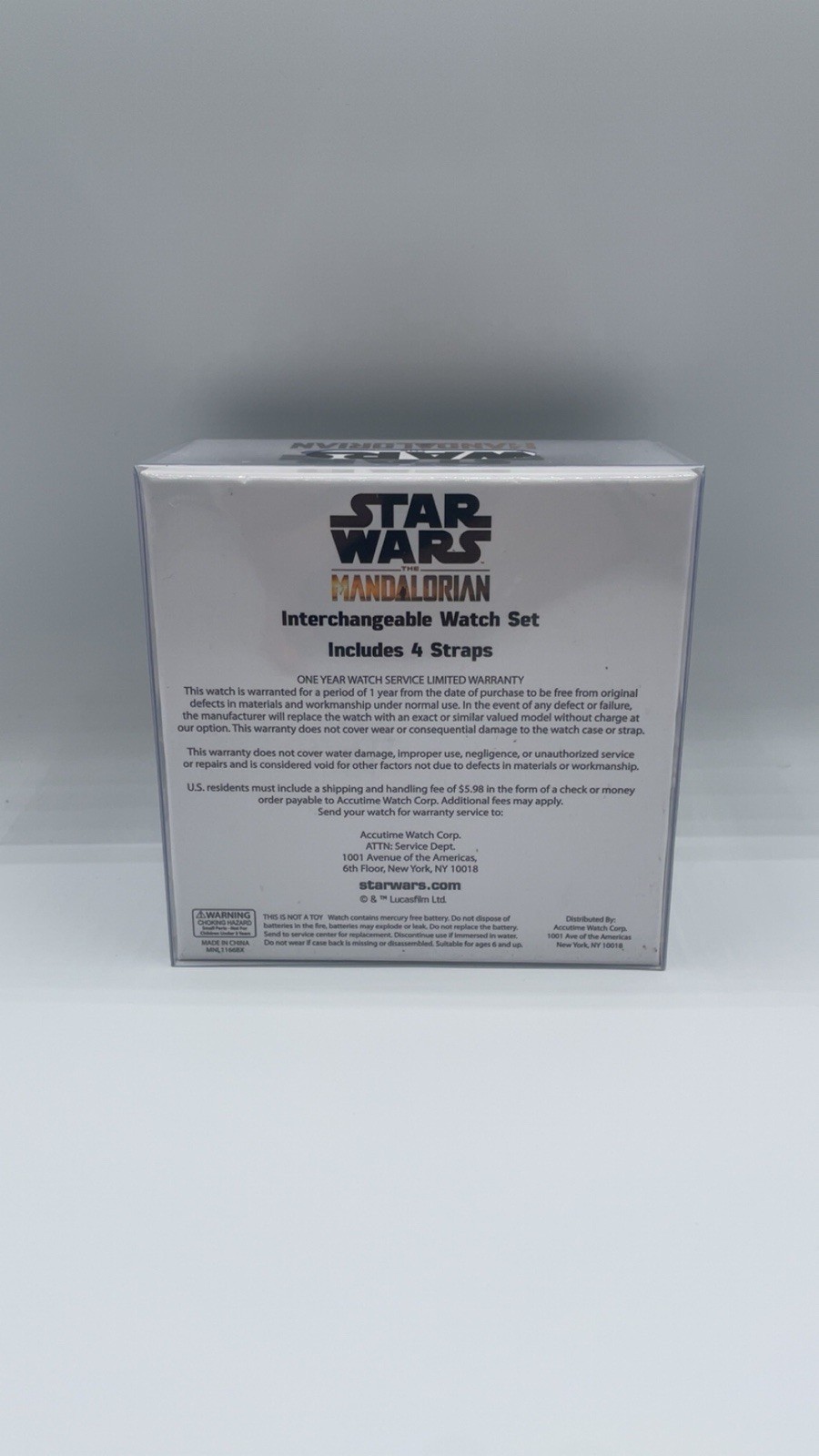 Star Wars Mandalorian Grogu Interchangeable Watch Set Quartz Analog 12-Hr