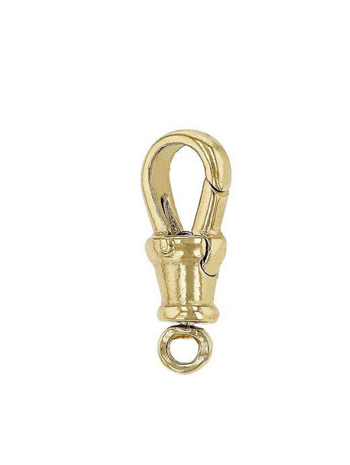 14.5mm 18k Solid Yellow Gold Albert Lobster Swivel Triggerless Clasp Closed Jump