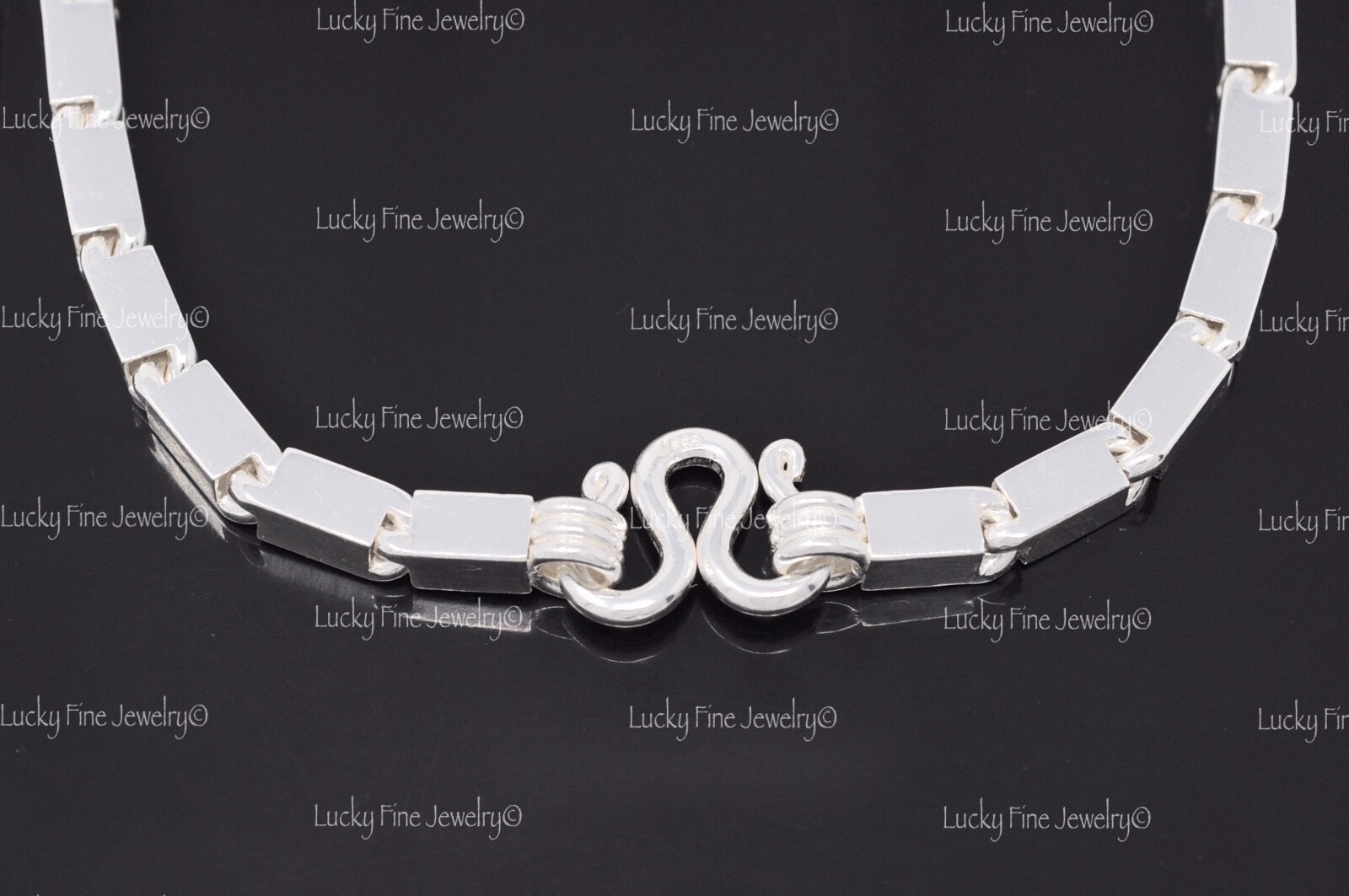 999 FINE silver Handmade Baht Box Chain Necklace Approx 115.00 Grams 24 inch