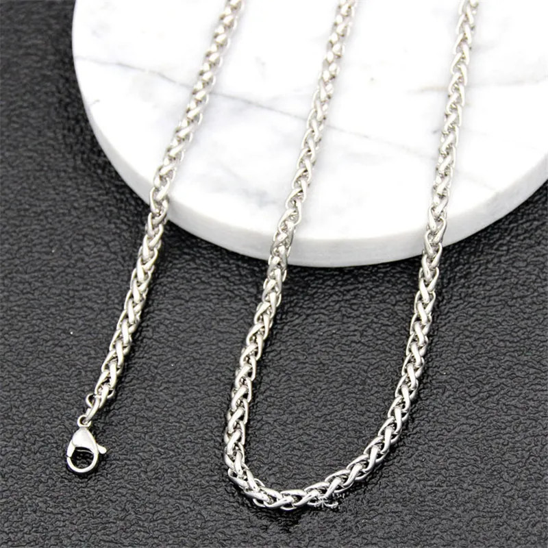 Wholesale Price Width 4MM Stainless Steel Chain Necklace For Men Fashion Hip-Hop
