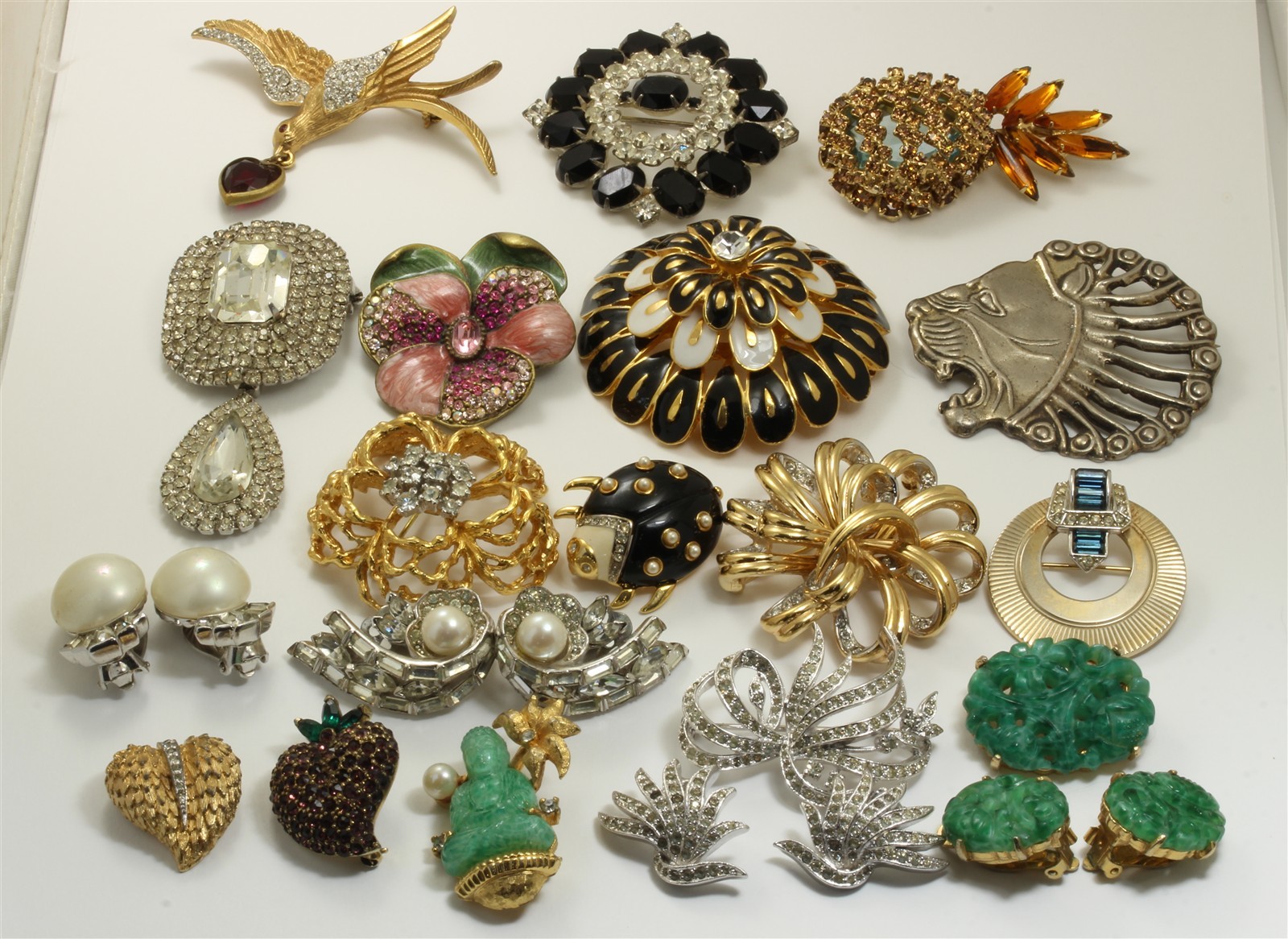 Vintage 20 Pc High End Designer Costume Jewelry Lot Jomaz Boucher Kramer Panetta