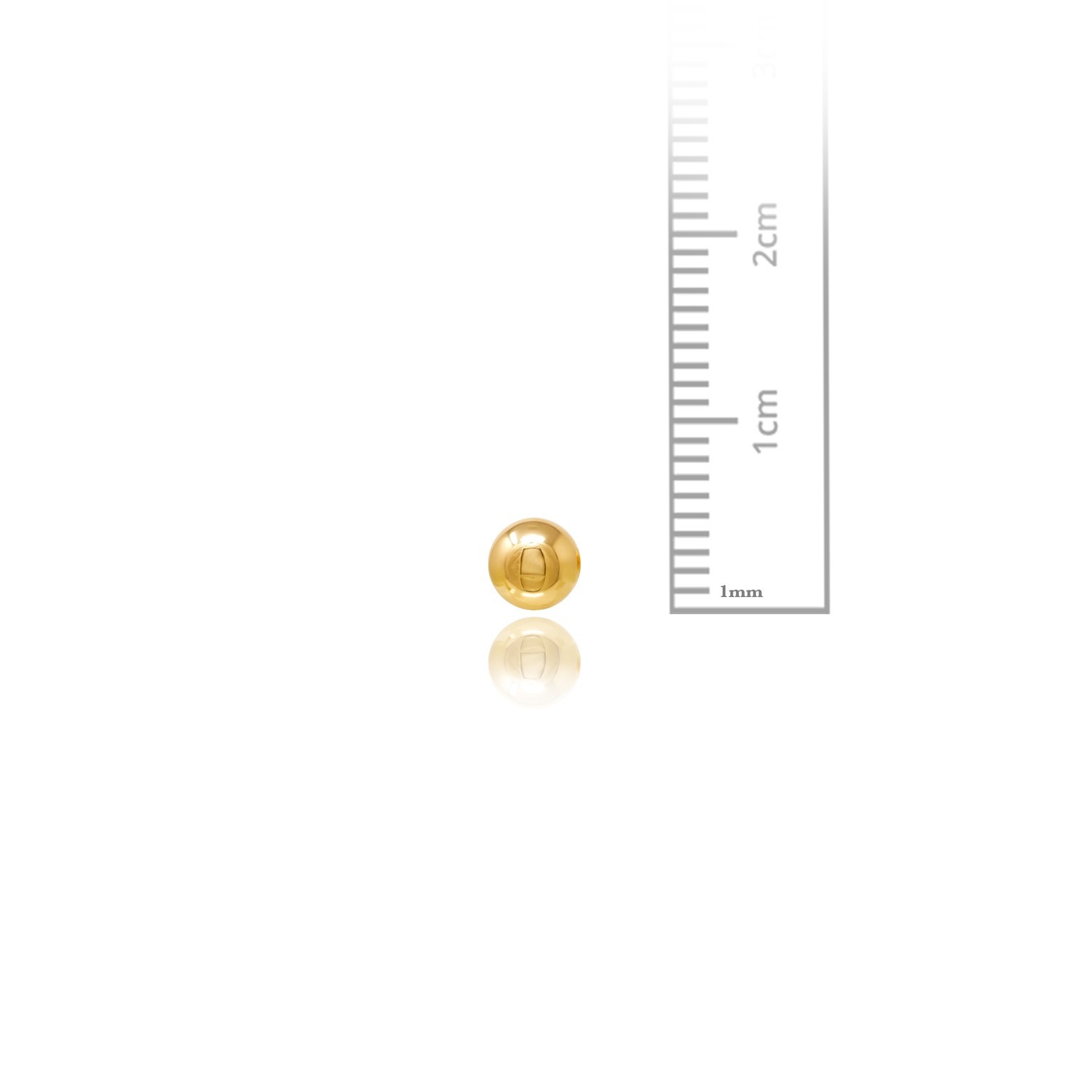 14KT Yellow Gold Ball Stud Earrings 2mm–10mm Butterfly Back