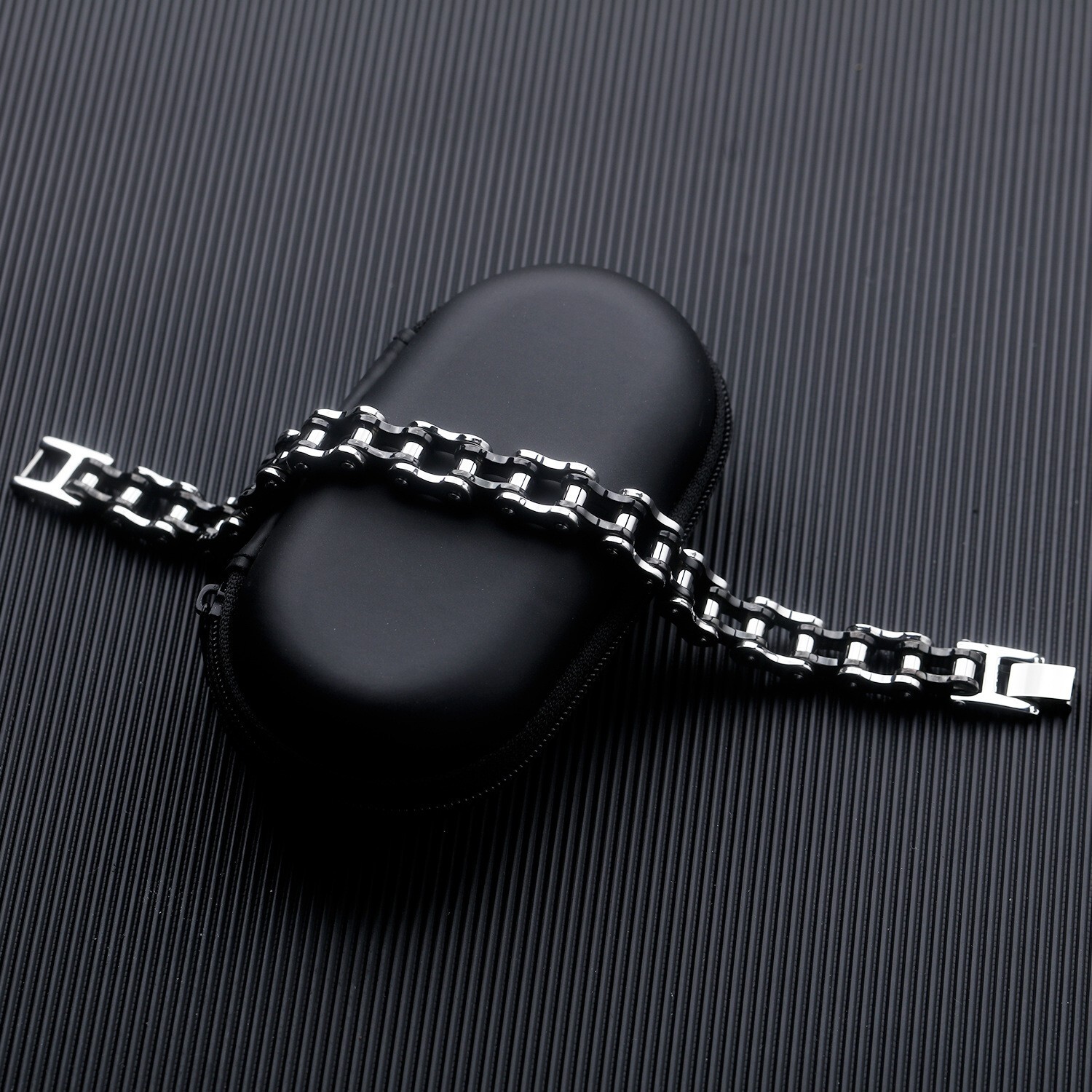 SOLID Stainless Steel Motorcycle Bike Chain Design Bracelet Men’s Jewelry Gifts