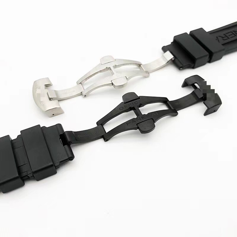 22 24 26mm Rubber Dive Strap Folding Clasp Fit Panerai Watch PAM441/359/437/393