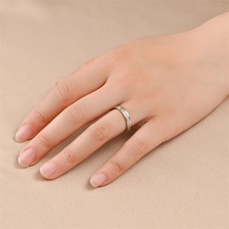 New Frosted Couple Rings for Him & Her Stainless Steel Matching Set Size 5-13