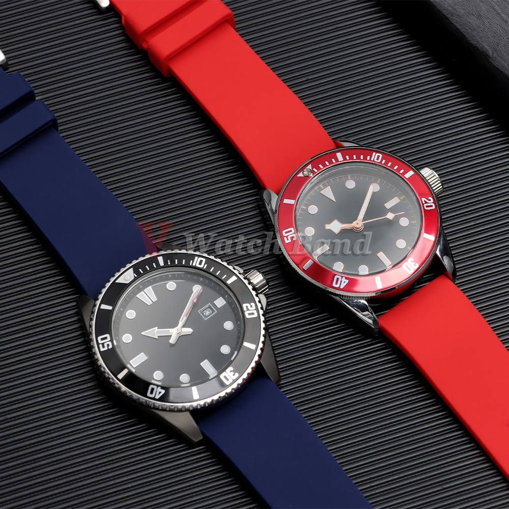 Universal Silicone Watch Strap 18-24mm Quick Release Rubber Sport Band