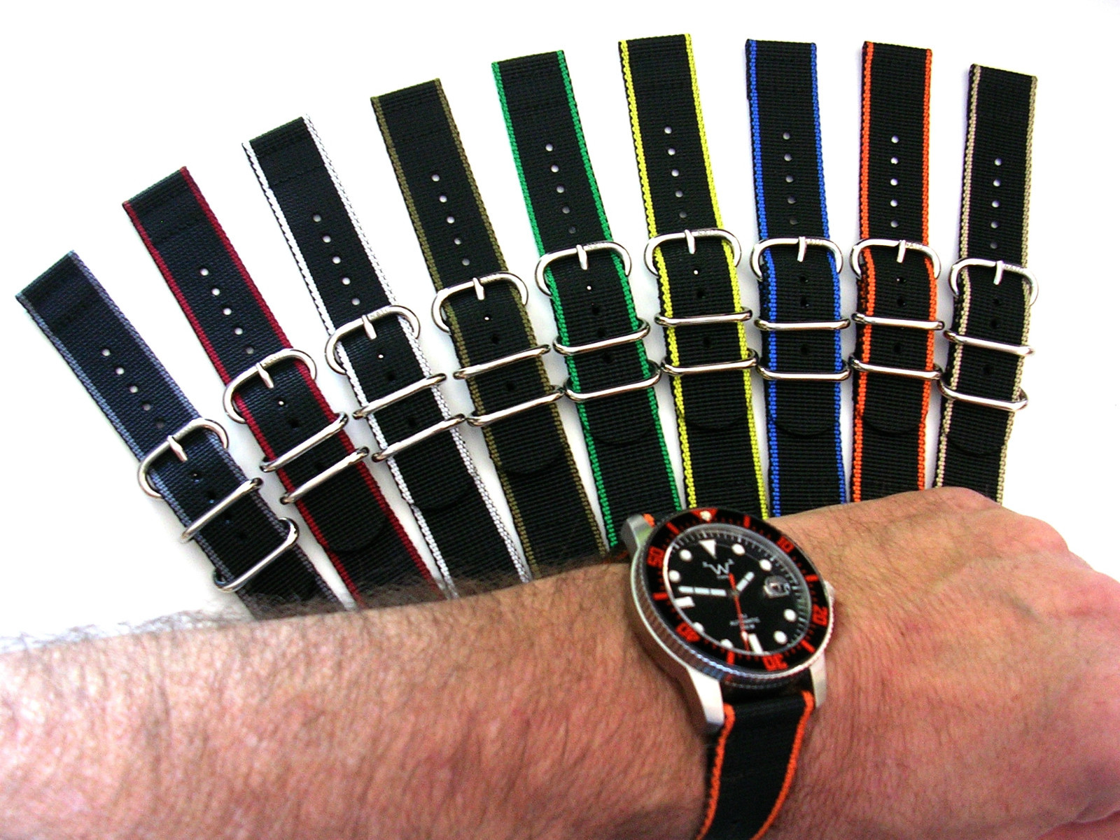 NATO G10 ® EDGE™ 2pc strap Heavy Nylon UTC Sport Smart Dive watch band IW SUISSE