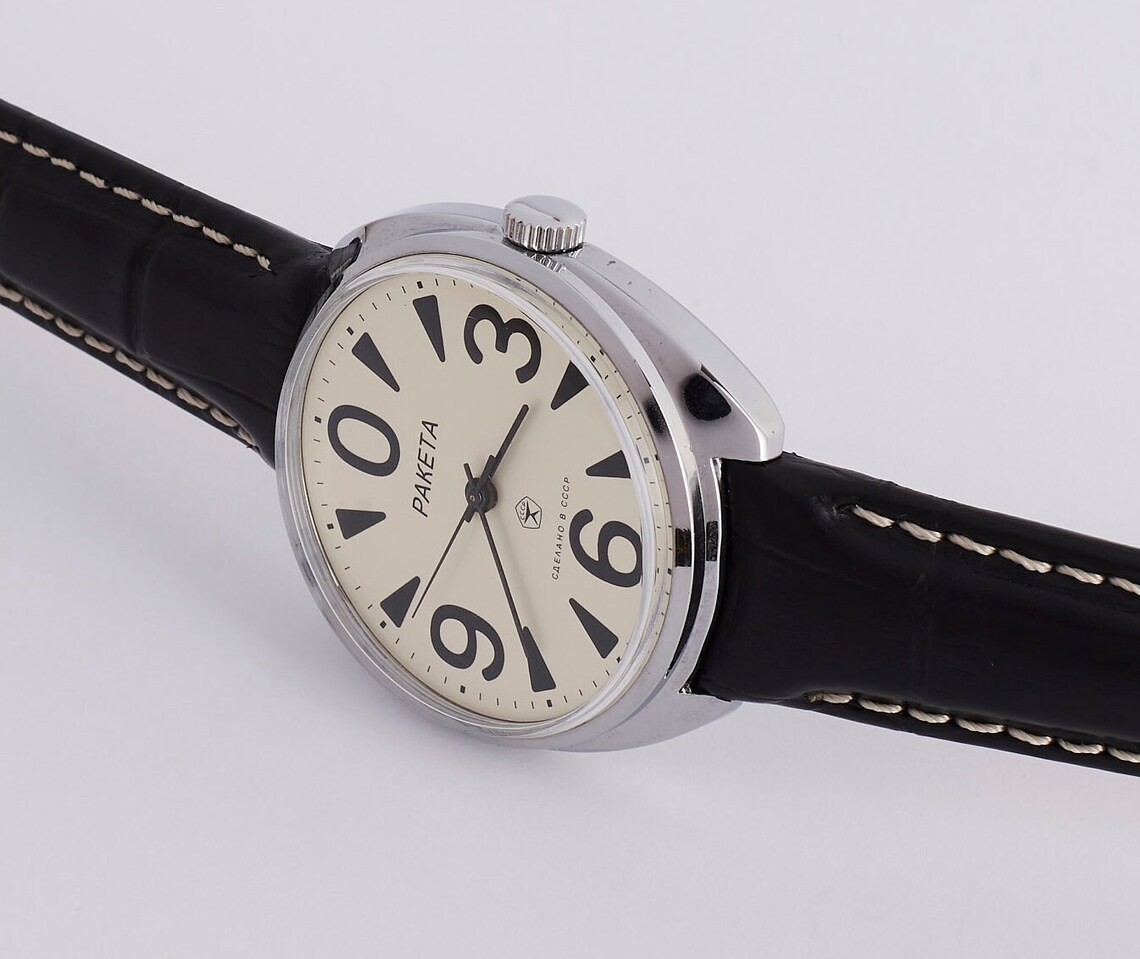 Rare Raketa Big Zero Soviet Mens Watch 2609 WRISTWATCH USSR Service