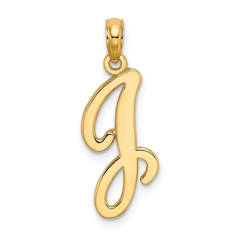 14k Yellow Gold Letter J Initial Pendant 0.65g Gift for Mother