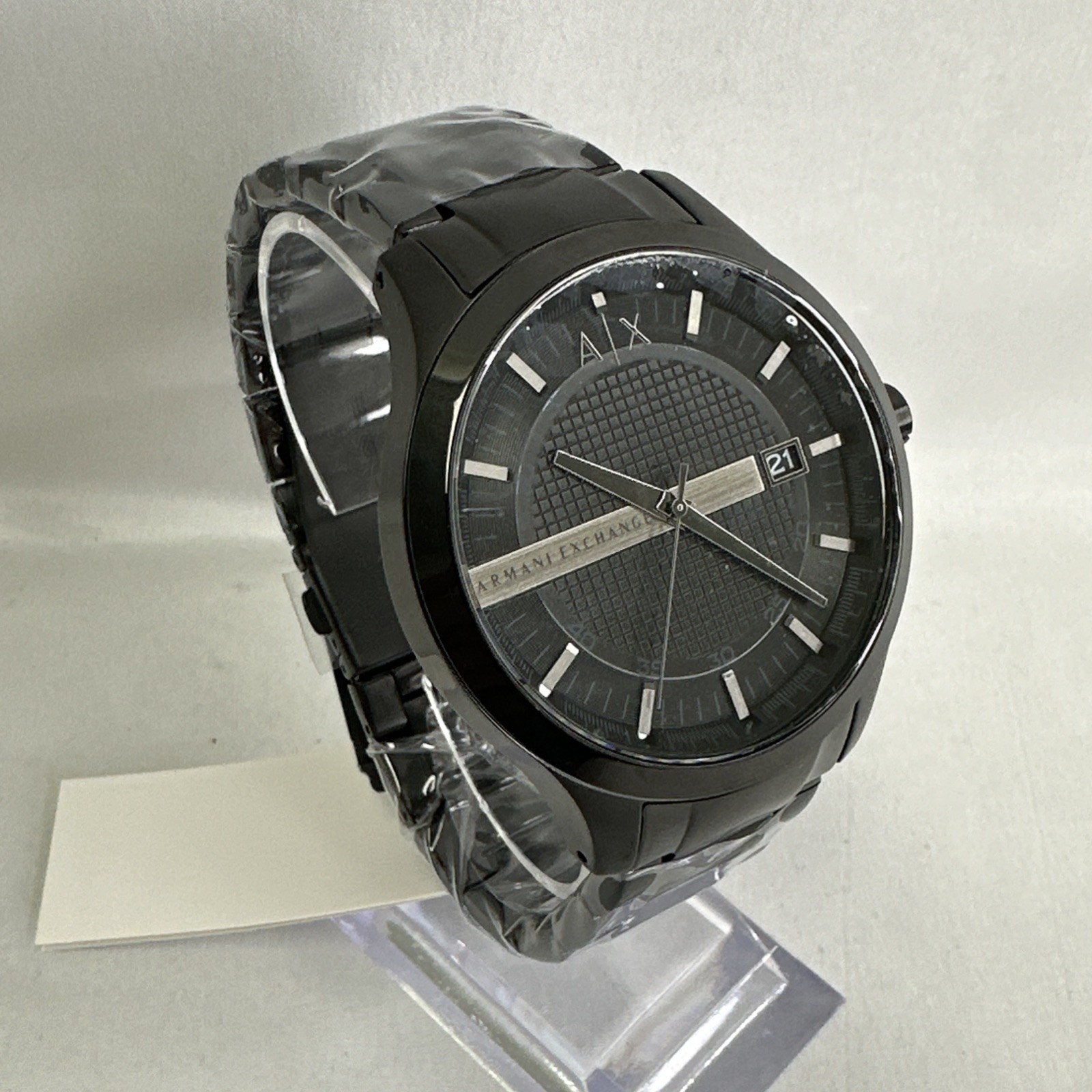 Armani Exchange Hampton Black Dial Black Ion-plated Men’s Watch AX2104 – New