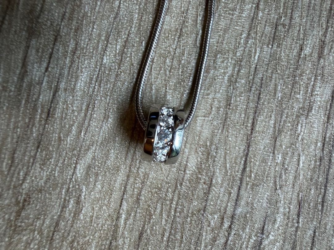 Swarovski Crystal Necklace Silver Snake Chain Used Not specified