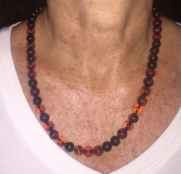 Genuine Cogniac Amber beads from Odessa Ukraine 22.5″ 28.5 grams