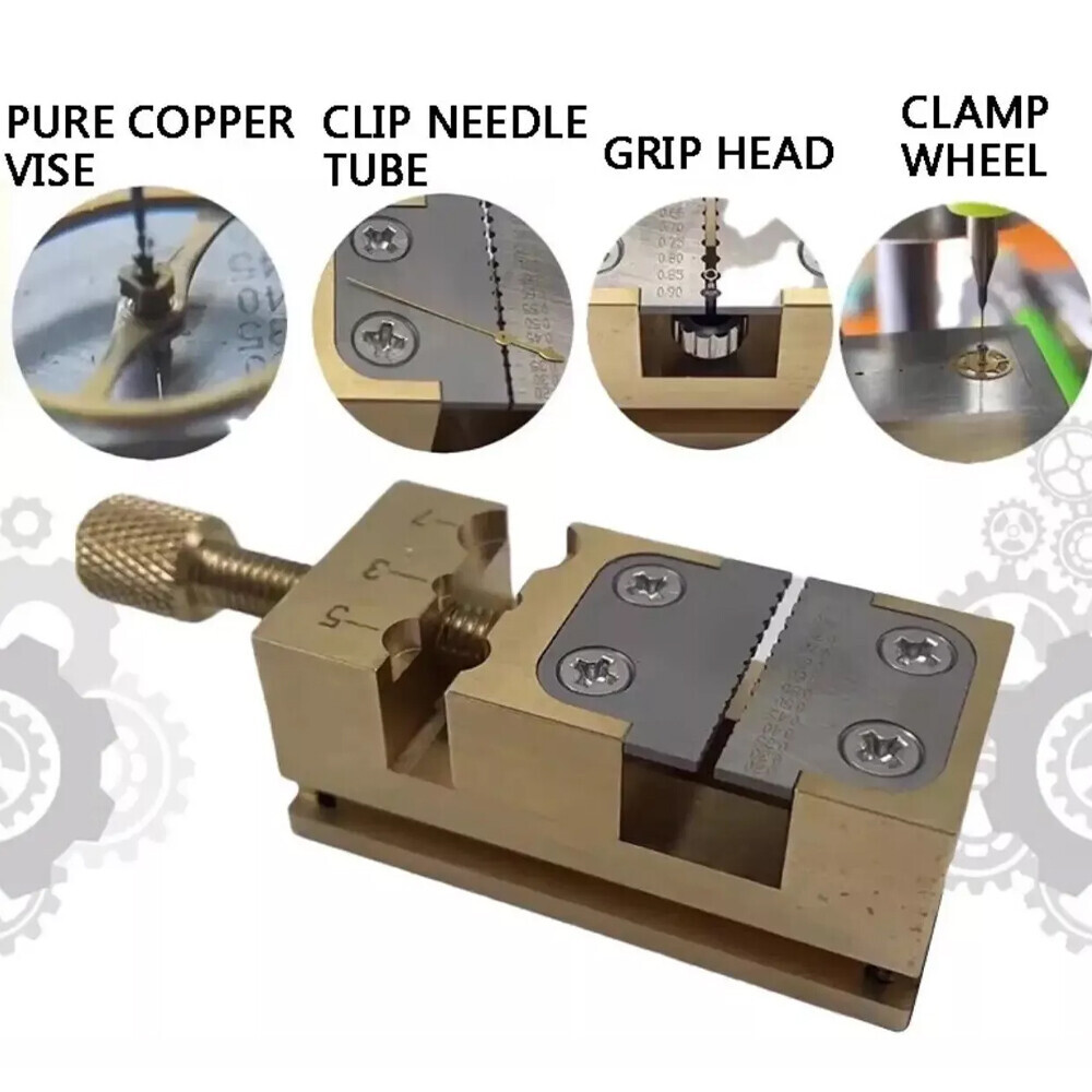 Copper Watch Repair Tool Holder Watchmaker Lightweight Portable Wheel Vice Clamp