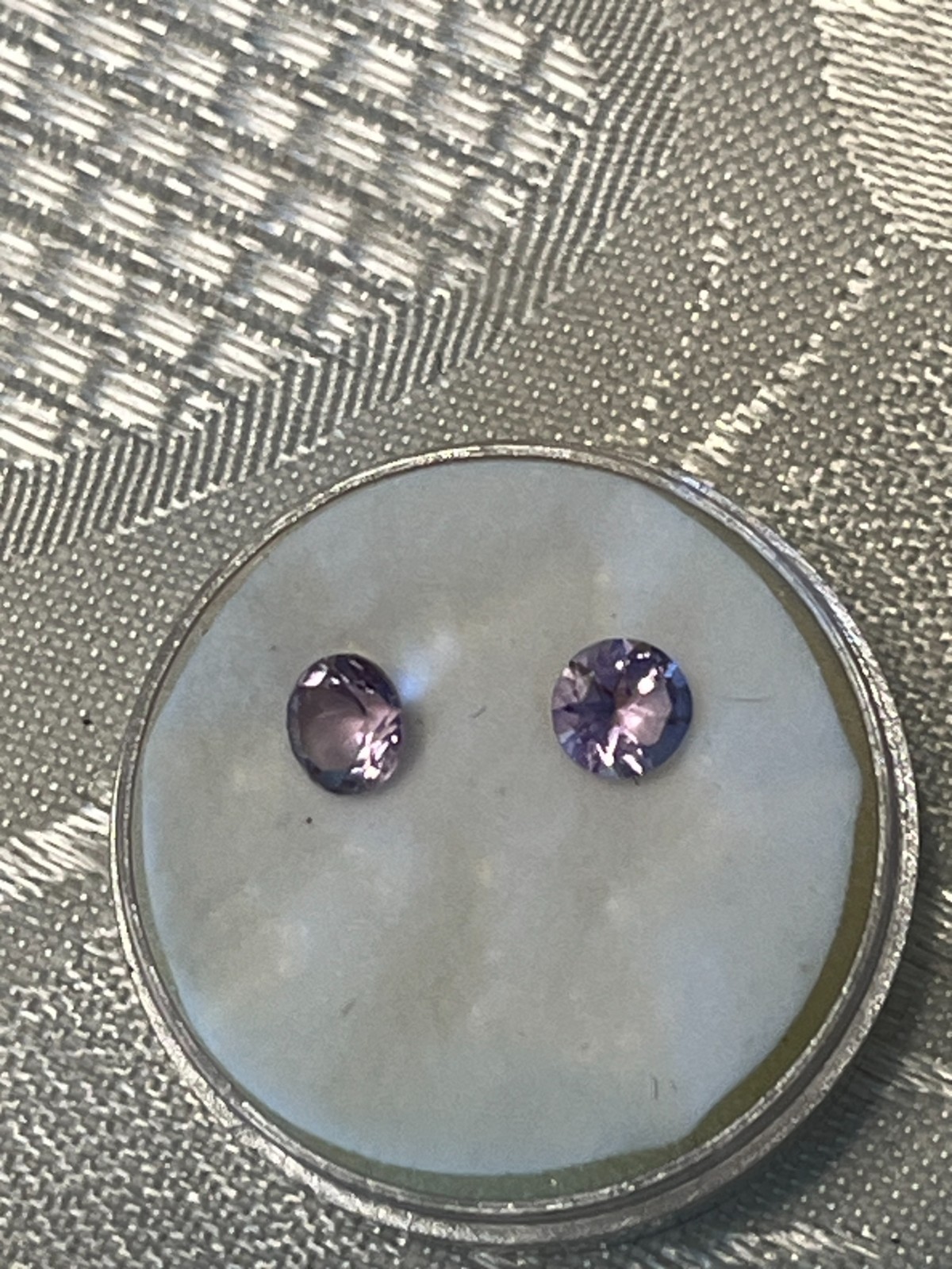 Two Natural 5mm round Amethyst-Not heat treated or enhanced