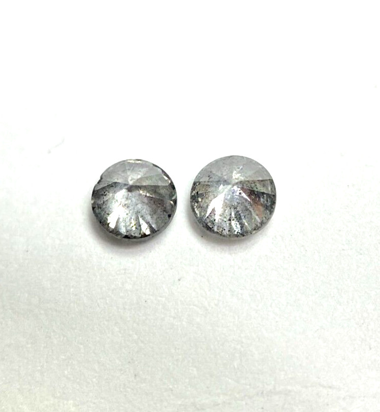 Salt Pepper Natural Diamond 2 Pcs 1.5MM Round Diamond – New Buyer Trial Listing